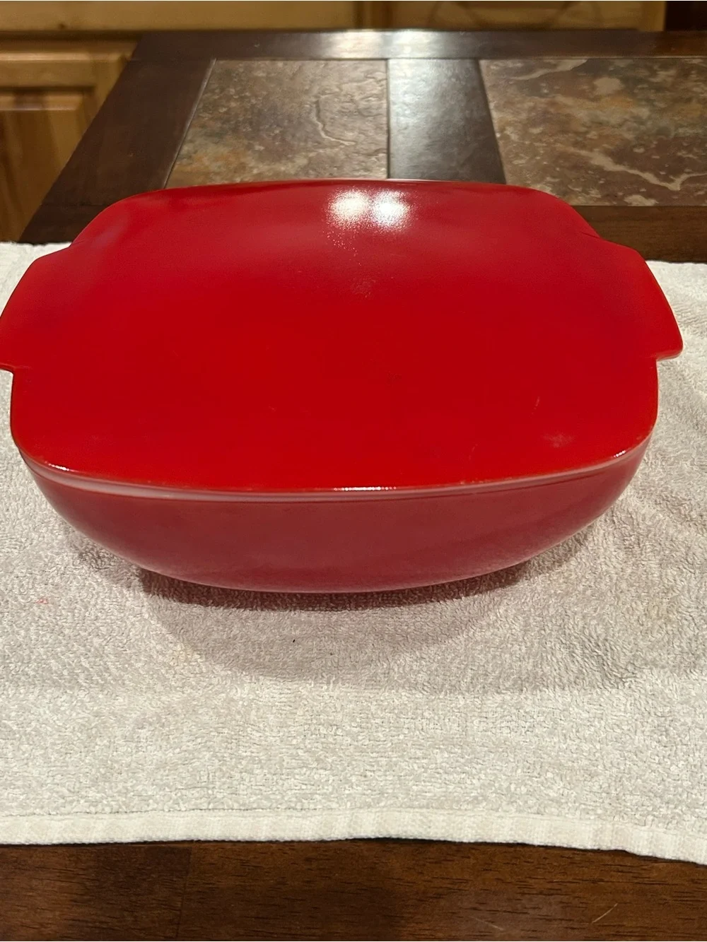 Pyrex Red Covered Casserole Dish